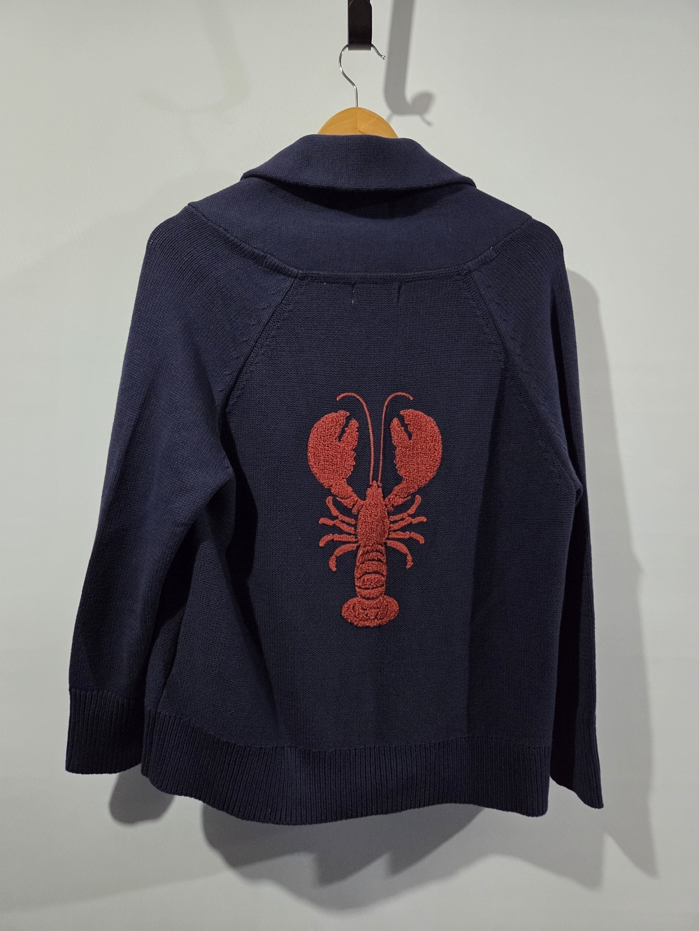 Mia & Tess Paper Store Lobster Cardigan S